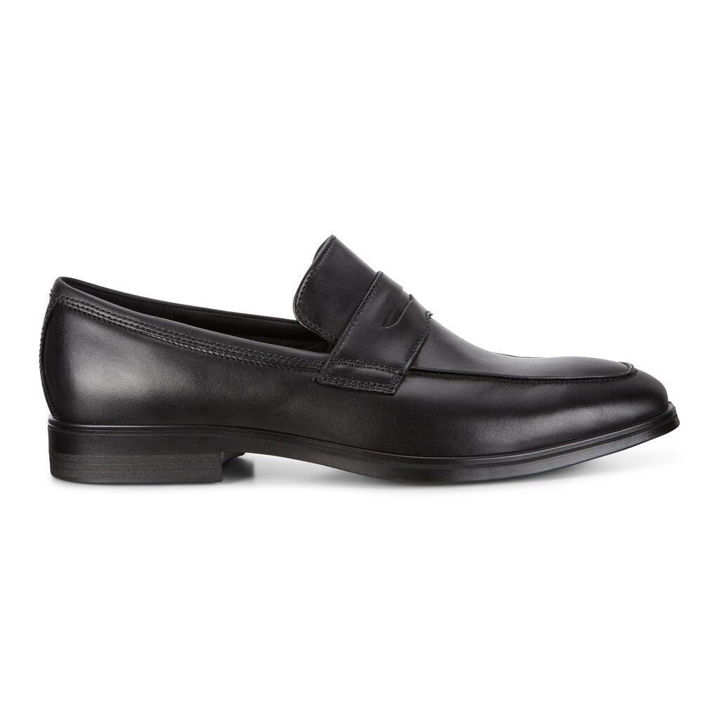 Ecco Melbourne Mens Moccasins In Black Sale - India ENX-730952